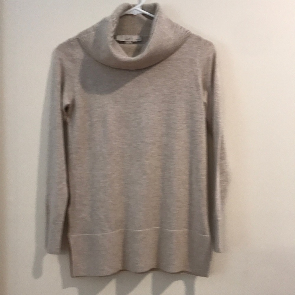 Loft Oatmeal Cowl Neck Sweater XSP NWT